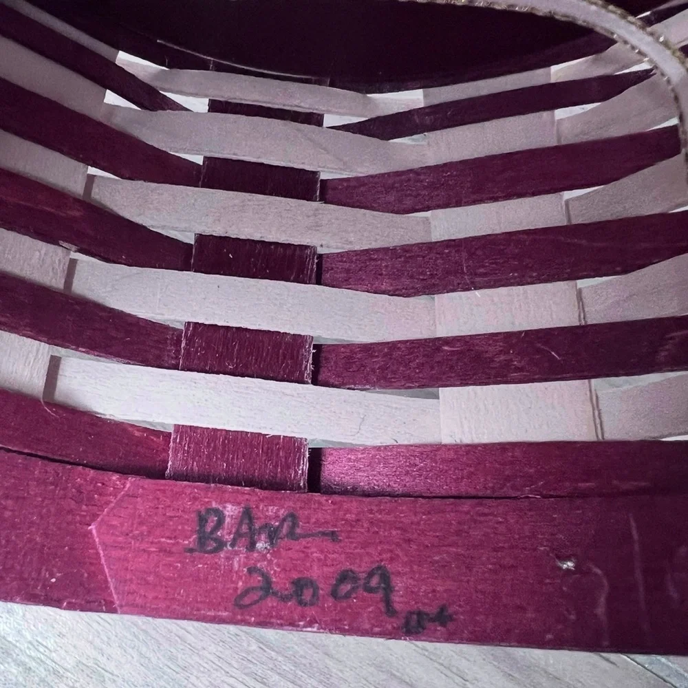 Longaberger 2009 Peppermint Twist Tree Trimming Basket‎ Combo 11th yr Collection